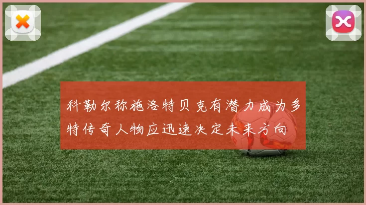 科勒尔称施洛特贝克有潜力成为多特传奇人物应迅速决定未来方向